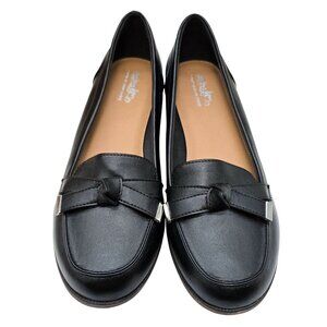 Black Loafers With Knot Detail & Silver Accents Coach and Four 8.5 office wear